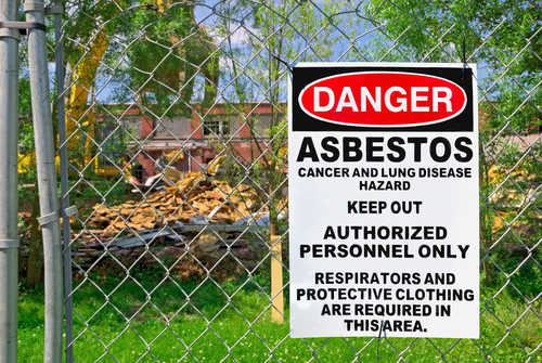 asbestos sign